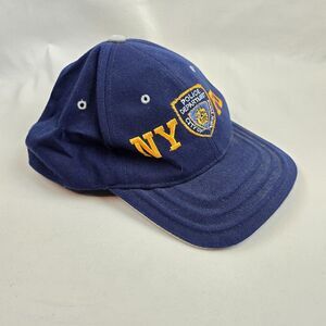 NYPD Police Department New York Baseball Hat Cap Adjustable Blue Strapback Wool